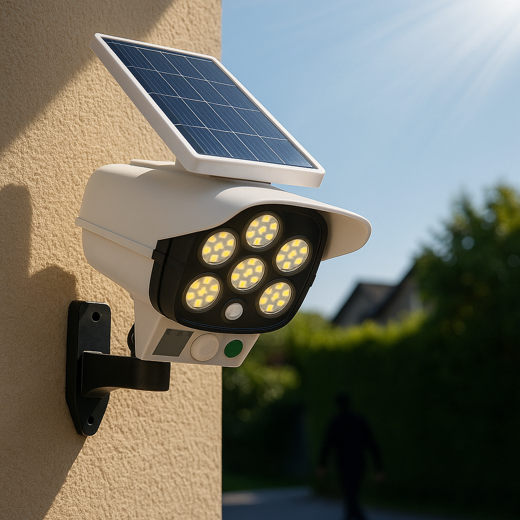 SolarGuard™ Foco tipo cámara con Sensor de Movimiento