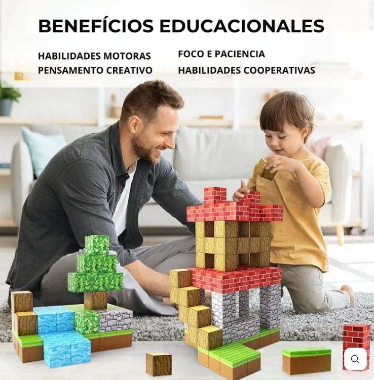 Minecraft Bloques Magnéticos 75 piezas