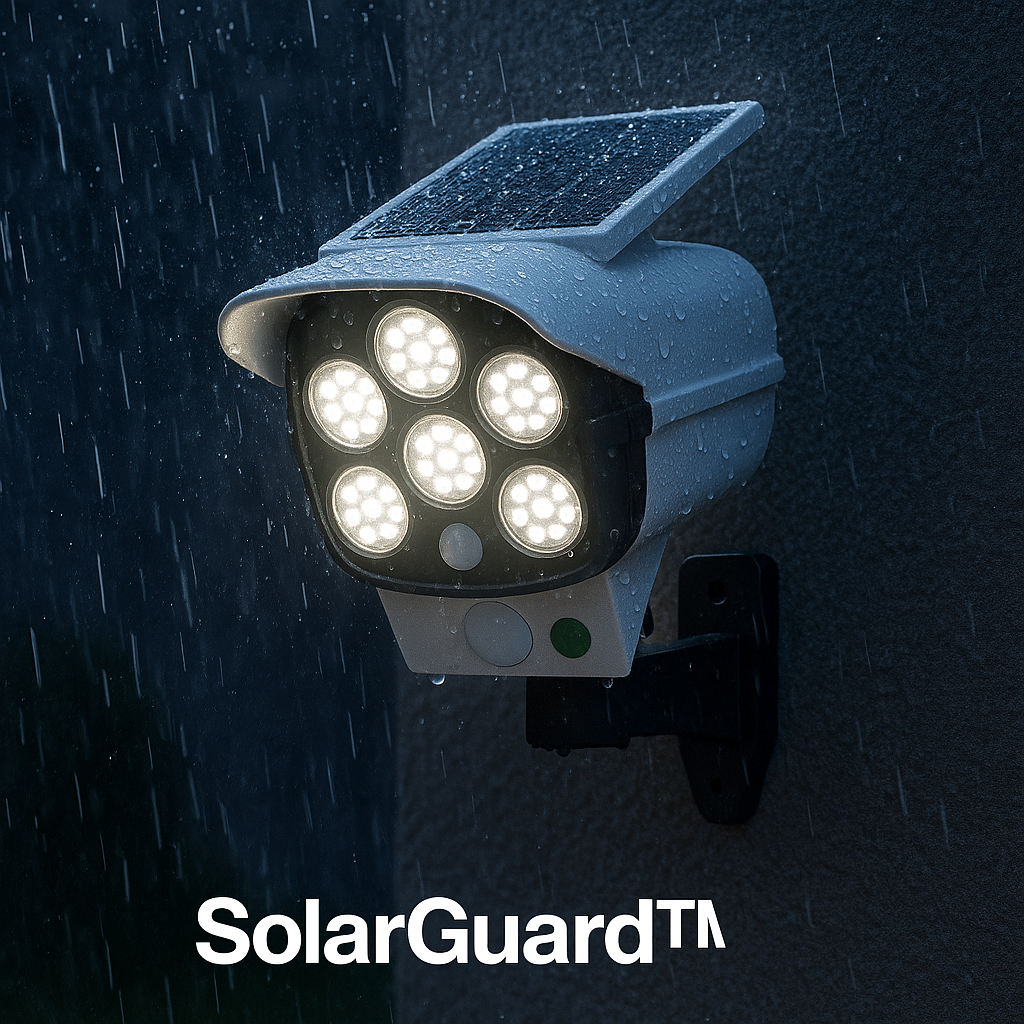SolarGuard™ Foco tipo cámara con Sensor de Movimiento