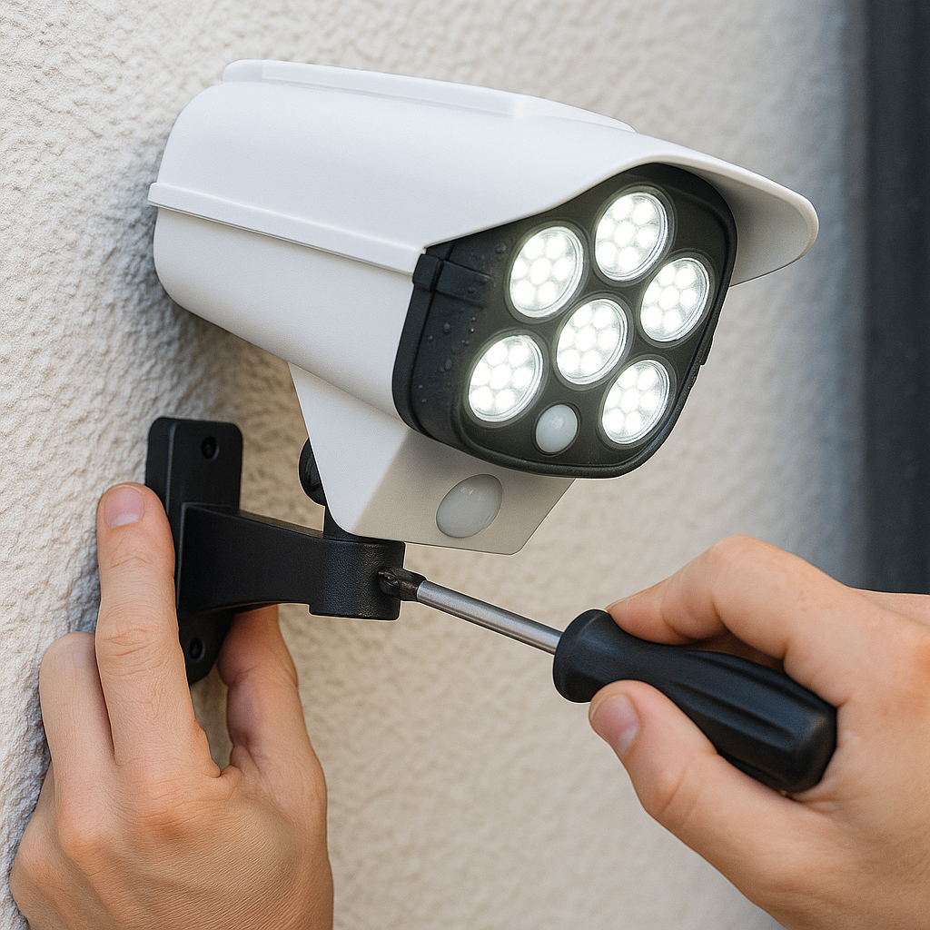 SolarGuard™ Foco tipo cámara con Sensor de Movimiento