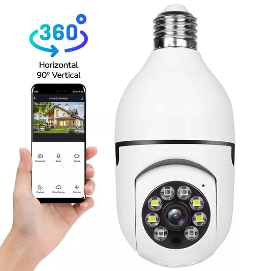 Cámara Ampolleta 360° de seguridad con WIFI